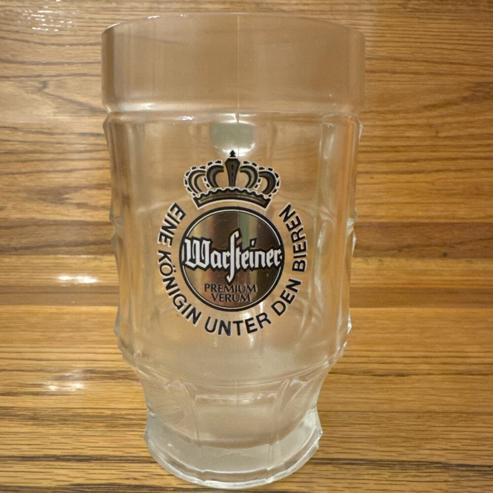 Vintage WARSTEINER 0.5 Liter Germany Glass Bier Mug ~ BW473